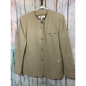 Vintage Anne Klein 11 Wool Cashmere Blazer Size 6 Union Made